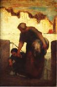 Honore  Daumier The Laundress Norge oil painting reproduction